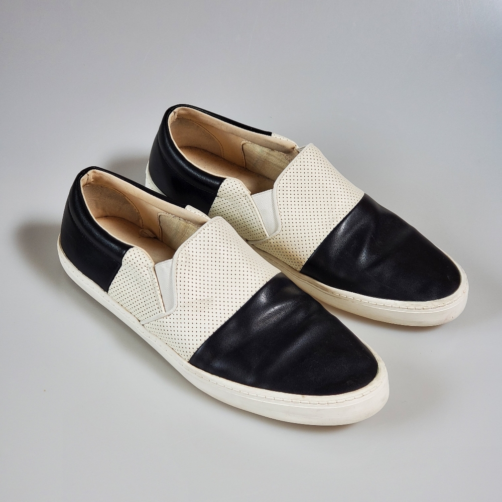 Zara Man Black & Cream Slip-on Sneaker - Size 10